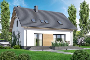  Projekt domu Rodzinek 5 (WOF1251) - projekt domu parterowego z poddaszem - Zdjęcie 4