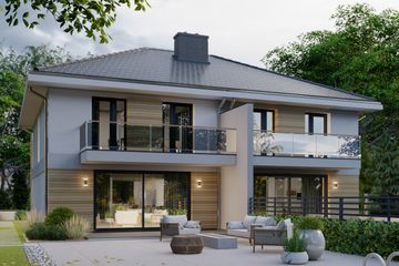  Projekt domu APS 350 dwulokalowy (LUA1653) - projekt domu z pełnym piętrem - Zdjęcie 4