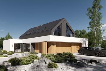  Projekt domu HomeKoncept 124 (KRX1278) - projekt domu parterowego z poddaszem - Zdjęcie 4