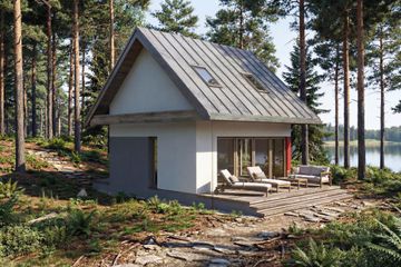  Projekt domu Red (GDE1072) - projekt domu parterowego z poddaszem - Zdjęcie 1