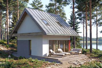  Projekt domu Red (GDE1072) - projekt domu parterowego z poddaszem - Zdjęcie 1