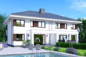  Projekt domu APS 307 wariant 3 (LUA1654) - projekt domu z pełnym piętrem - Zdjęcie 2