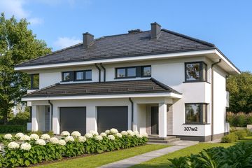  Projekt domu APS 307 wariant 2 (LUA1656) - projekt domu z pełnym piętrem - Zdjęcie 1