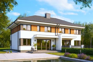  Projekt domu APS 307 (LUA1655) - projekt domu z pełnym piętrem - Zdjęcie 1