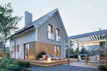  Projekt domu Domena 207 C4 (WRW1397) - projekt domu parterowego z poddaszem - Zdjęcie 3