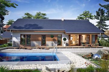  Projekt domu Gąska III z garażem 1-st. [A] (WRF2477) - projekt domu parterowego - Zdjęcie 5