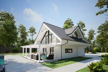  Projekt domu Bajka N czarno-biała (KDX1027) - projekt domu parterowego z poddaszem - Zdjęcie 9