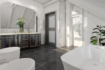  Projekt domu Bajka N czarno-biała (KDX1027) - projekt domu parterowego z poddaszem - Zdjęcie 12