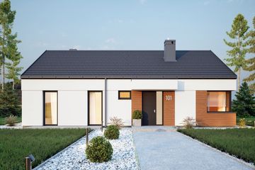  Projekt domu Hyzop IV bez garażu [B] (WRF2476) - projekt domu parterowego - Zdjęcie 1