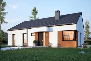  Projekt domu Hyzop IV bez garażu [B] (WRF2476) - projekt domu parterowego - Zdjęcie 2