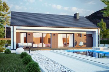  Projekt domu Hyzop IV bez garażu [B] (WRF2476) - projekt domu parterowego - Zdjęcie 3