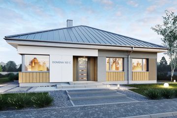  Projekt domu Domena 163 C (WRW1426) - projekt domu parterowego - Zdjęcie 3