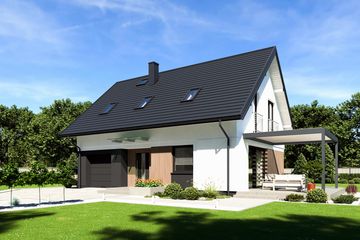  Projekt domu N43-G1 (KKG1037) - projekt domu parterowego z poddaszem - Zdjęcie 2