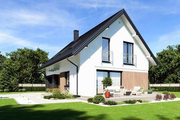  Projekt domu N43-G1 (KKG1037) - projekt domu parterowego z poddaszem - Zdjęcie 5