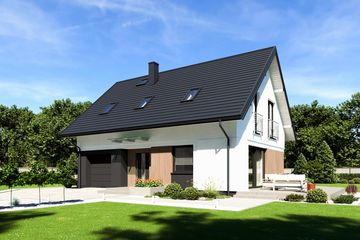  Projekt domu N43-G1 (KKG1037) - projekt domu parterowego z poddaszem - Zdjęcie 1