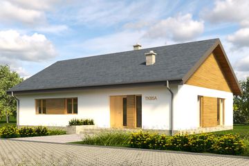  Projekt domu TK85a (WBE1013) - projekt domu parterowego - Zdjęcie 1