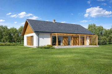  Projekt domu TK85a (WBE1013) - projekt domu parterowego - Zdjęcie 1