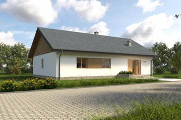  Projekt domu TK85a (WBE1013) - projekt domu parterowego - Zdjęcie 2