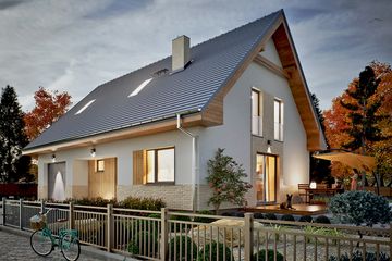  Projekt domu Kołysanka z garażem 1-st. [A] (WRF2470) - projekt domu parterowego z poddaszem - Zdjęcie 2