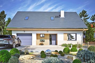  Projekt domu Kołysanka z garażem 1-st. [A] (WRF2470) - projekt domu parterowego z poddaszem - Zdjęcie 5