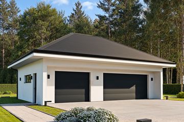  Projekt garażu BK-52 (WWC1061) - projekt garażu parterowego - Zdjęcie 1