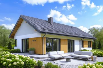  Projekt domu APS 347 wariant 2+G ECO (LUA1657) - projekt domu parterowego - Zdjęcie 1