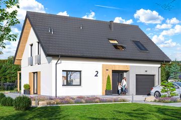  Projekt domu Oberon 2 (WOE1206) - projekt domu parterowego z poddaszem - Zdjęcie 2