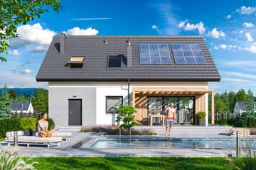  Projekt domu Oberon 2 (WOE1206) - projekt domu parterowego z poddaszem - Zdjęcie 4