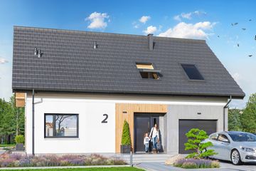  Projekt domu Oberon 2 (WOE1206) - projekt domu parterowego z poddaszem - Zdjęcie 1