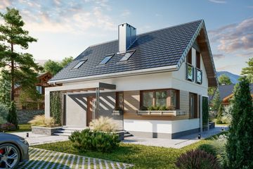  Projekt domu Dino Solo (1920) (KRD3063) - projekt domu parterowego z poddaszem - Zdjęcie 7