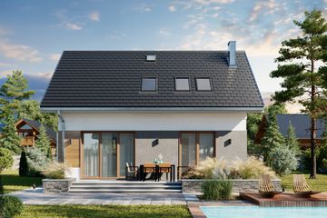  Projekt domu Dino Solo (1920) (KRD3063) - projekt domu parterowego z poddaszem - Zdjęcie 3