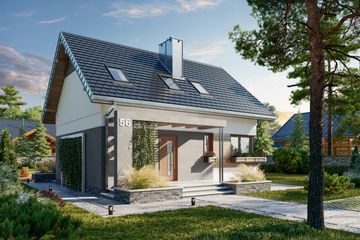  Projekt domu Dino Solo (1920) (KRD3063) - projekt domu parterowego z poddaszem - Zdjęcie 5