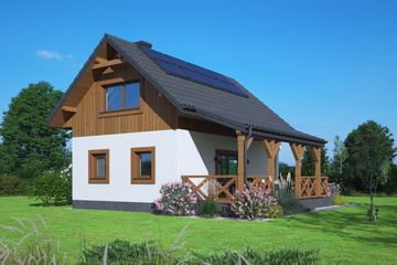  Projekt domu Gajówko 15m pcr (KRP2822) - projekt domu parterowego z poddaszem - Zdjęcie 2