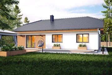  Projekt domu Klara VI bez garażu [B1] (WRF2474) - projekt domu parterowego - Zdjęcie 2