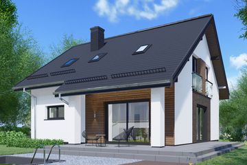  Projekt domu APS 188 wariant 2 (LUA1658) - projekt domu parterowego z poddaszem - Zdjęcie 4