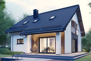  Projekt domu APS 188 wariant 2 (LUA1658) - projekt domu parterowego z poddaszem - Zdjęcie 1