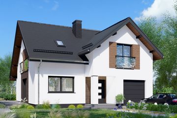  Projekt domu APS 188 wariant 2 (LUA1658) - projekt domu parterowego z poddaszem - Zdjęcie 2
