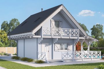  Projekt domu Jutrzenka 2 z jaskółką (KDX1029) - projekt domu parterowego z poddaszem - Zdjęcie 3