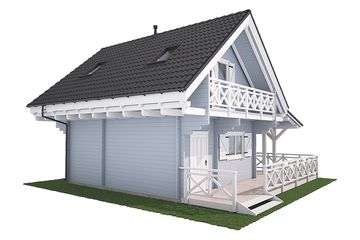  Projekt domu Jutrzenka 2 z jaskółką (KDX1029) - projekt domu parterowego z poddaszem - Zdjęcie 4