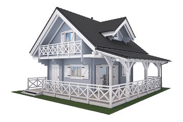  Projekt domu Jutrzenka 2 z jaskółką (KDX1029) - projekt domu parterowego z poddaszem - Zdjęcie 5