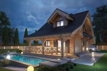  Projekt domu Jutrzenka 2 z gospodarczym (KDX1030) - projekt domu parterowego z poddaszem - Zdjęcie 3