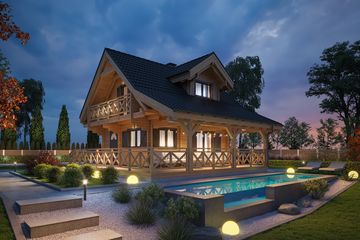  Projekt domu Jutrzenka 2 z gospodarczym (KDX1030) - projekt domu parterowego z poddaszem - Zdjęcie 4