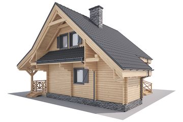  Projekt domu Jutrzenka 2 z gospodarczym (KDX1030) - projekt domu parterowego z poddaszem - Zdjęcie 7