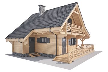  Projekt domu Jutrzenka 2 z gospodarczym (KDX1030) - projekt domu parterowego z poddaszem - Zdjęcie 8