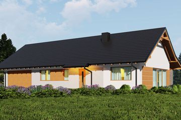  Projekt domu uA76v9 (WCB1582) - projekt domu parterowego - Zdjęcie 1