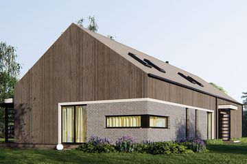  Projekt domu uA76v10 (WCB1583) - projekt domu parterowego z poddaszem - Zdjęcie 1