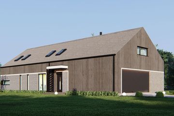  Projekt domu uA76v10 (WCB1583) - projekt domu parterowego z poddaszem - Zdjęcie 2