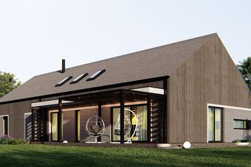  Projekt domu uA76v10 (WCB1583) - projekt domu parterowego z poddaszem - Zdjęcie 3