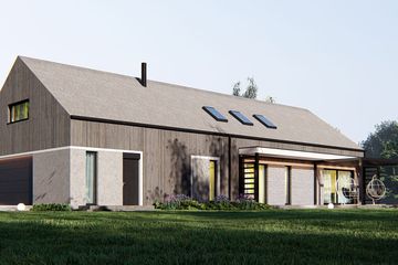  Projekt domu uA76v10 (WCB1583) - projekt domu parterowego z poddaszem - Zdjęcie 4