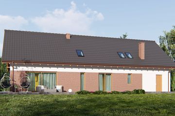  Projekt domu uA76v11 (WCB1584) - projekt domu parterowego z poddaszem - Zdjęcie 4